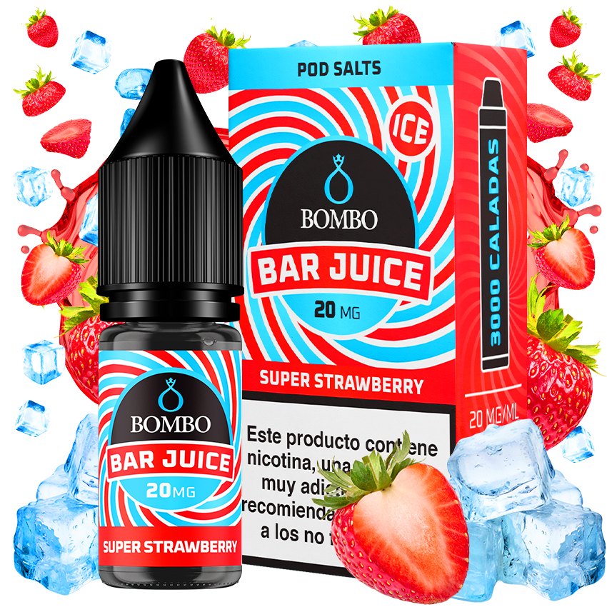 Super Strawberry Ice 10ml - Bar Juice by Bombo