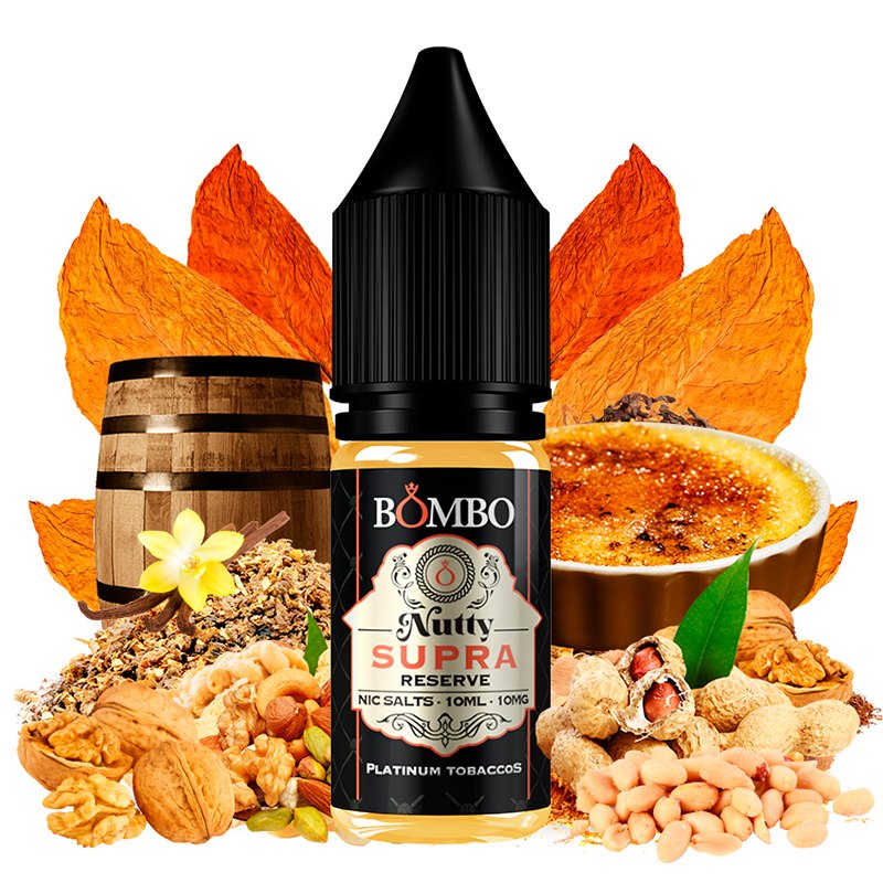 Nutty Supra Reserve 10ml - latinum Tobaccos Nic Salts by Bombo