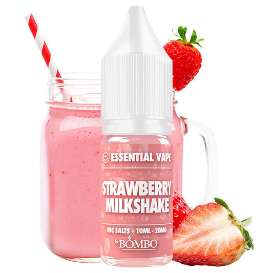 Strawberry Milkshake 10ml - Essential Vape Nic Salts by Bombo