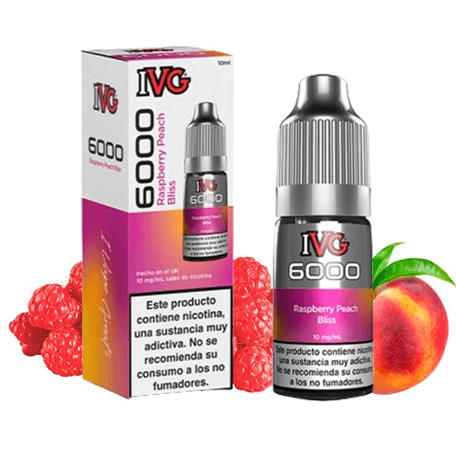 IVG 6000 Salts Raspberry Peach Bliss 10ml