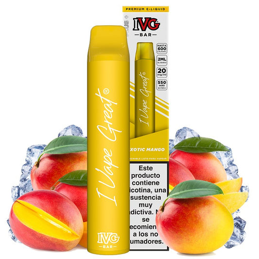 Pod desechable Exotic Mango 600puffs - IVG Bar Plus