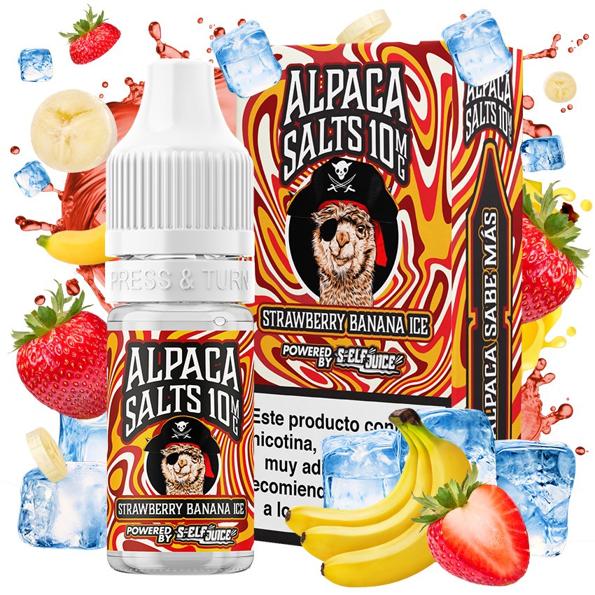 Strawberry Banana Ice 10ml - Alpaca Salts