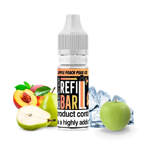Refill Bar Salts Apple Peach Pear Ice 10ml