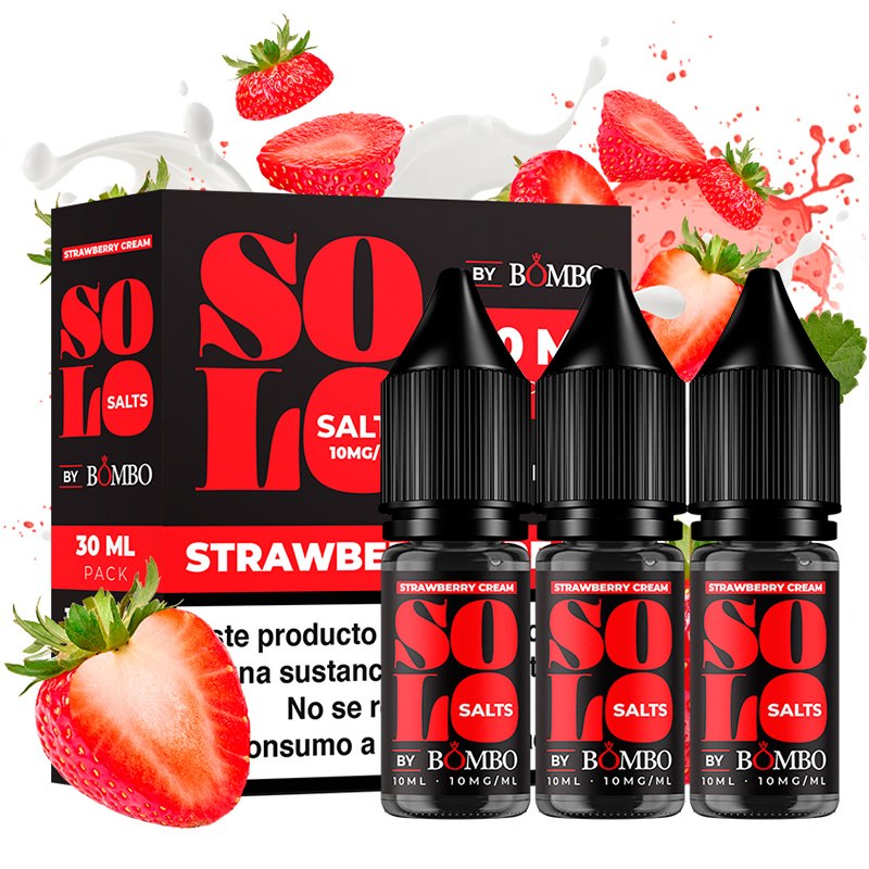 Strawberry Cream 3x10ml - Solo Salts by Bombo